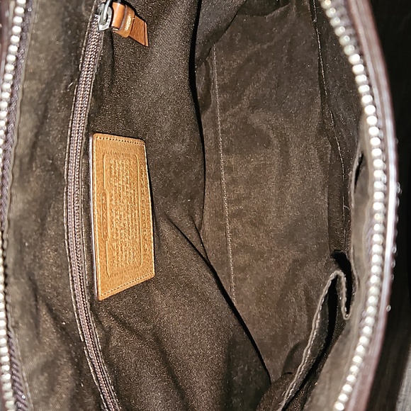 COACH F13548 AUTHENTIC SHOULDER BAG TAN, BROWN SIGNATURE CANVAS PREOWNED - Picture 9 of 12